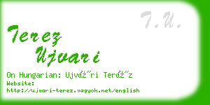 terez ujvari business card